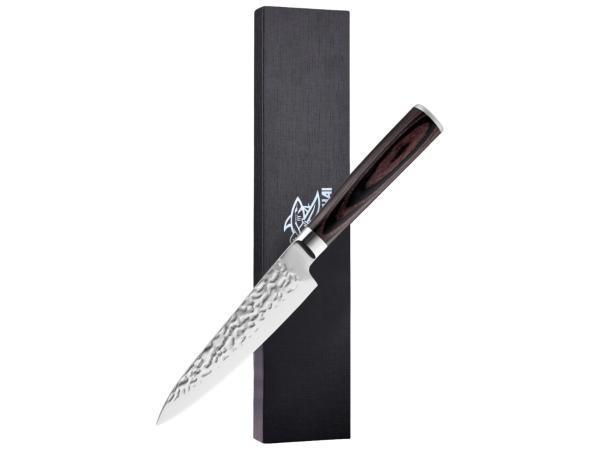 Veiling - Messerhai Universeelmes 13 cm RVS Gehamerd Tanoshi, Huis en Inrichting, Keuken | Keukenbenodigdheden