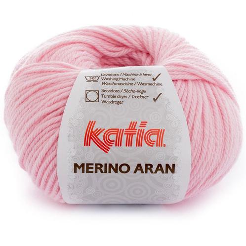 Katia Merino Aran - 67 lichtroze - Merinogaren, Hobby en Vrije tijd, Breien en Haken, Ophalen of Verzenden