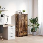 vidaXL Kast met lade 55,5x34x119,5 cm spaanplaat gerookt, Huis en Inrichting, Kasten | Buffetkasten, Verzenden, Nieuw, Overige houtsoorten