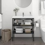 vidaXL Wastafelframe 79x38x83 cm ijzer zwart, Huis en Inrichting, Tafels | Kaptafels, Verzenden, Nieuw
