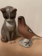 Bing & Grondahl - Figuur - Seated cat and bird (2) -