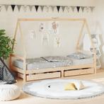 vidaXL Kinderbedframe met lades 80x200 cm massief grenenhout, Kinderen en Baby's, Verzenden, Nieuw