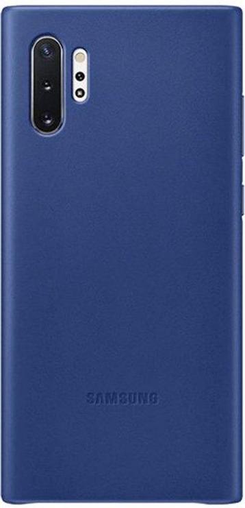 Samsung Galaxy Note 10+ Leather Cover Blue beschikbaar voor biedingen