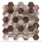 Zelfklevende Mozaïek Hexagon Champagne en Brons | TOPNL#1, Nieuw