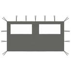 vidaXL Prieelzijwand met ramen 4x2 m antracietkleurig, Verzenden, Nieuw