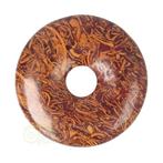 Coquina Jaspis edelstenen donut hanger Nr 6 - Ø4 cm, Sieraden, Tassen en Uiterlijk, Edelstenen, Nieuw, Verzenden