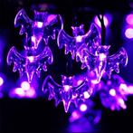 Halloween solar lichtsnoer vleermuis - met 50 paarse leds, Tuin en Terras, Buitenverlichting, Nieuw, Minder dan 50 watt, Zonne-energie