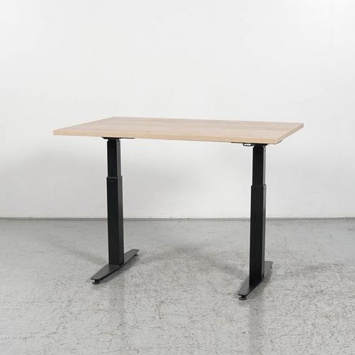 Elektrisch zit-sta bureau Solidesk - Eiken naturel blad -, Huis en Inrichting, Bureaus, Ophalen of Verzenden