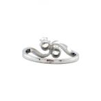 Witgouden slagring met diamant 14 krt, Sieraden, Tassen en Uiterlijk, Ringen, Ophalen of Verzenden, Nieuw