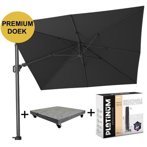 Challenger T2 Premium 300x300 cm Faded Black met, Tuin en Terras, Parasols, Nieuw, Ophalen of Verzenden