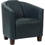Leren fauteuil Press Special - Granada Blue (blauw) - Poten, Nieuw, Ophalen of Verzenden, Eigentijds, Klassiek, Retro, Romantisch, Vintage