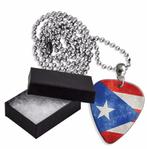 Puerto Rico vlag plectrum ketting, sleutelhanger, oorbellen, Ophalen of Verzenden, Nieuw
