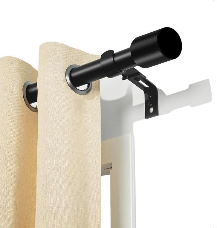 PLAY IT Gordijnroede Uitschuifbaar 85-395cm - Zwart, Huis en Inrichting, Stoffering | Gordijnen en Lamellen, Zwart, Nieuw, 200 cm of meer