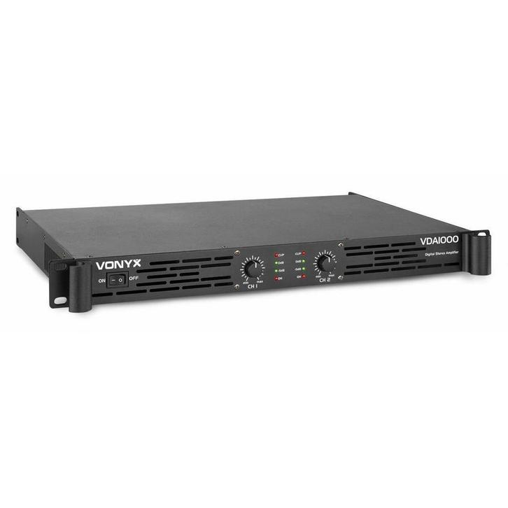 Retourdeal - Vonyx VDA1000 versterker - 2x 500W klasse-D - Z, Audio, Tv en Foto, Versterkers en Receivers, Zo goed als nieuw, Verzenden