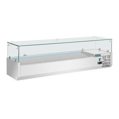 Polar opzetkoelvitrine met glasopbouw, 5x GN 1/3 + 1x GN 1/2, Zakelijke goederen, Horeca | Keukenapparatuur, Nieuw in verpakking
