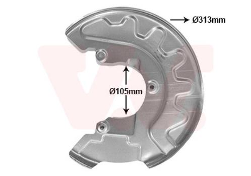 REMSCHIJF BESCHERMER VOOR SEAT IBIZA 2008-2012 6R0615312D, Auto-onderdelen, Remmen en Aandrijving, Nieuw, Ophalen of Verzenden