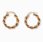 Gouden Oorbellen Gevlochten Moyenne, Sieraden, Tassen en Uiterlijk, Oorbellen, Verzenden, Nieuw, Goud, Goud