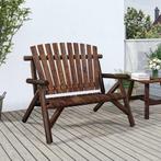 vidaXL Tuinbank 2-zits 119x85x98 cm massief vurenhout, Verzenden, Nieuw, Hout