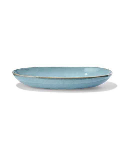 HEMA Ovale schaal 30cm Porto reactief glazuur blauw, Huis en Inrichting, Keuken | Keukenbenodigdheden, Nieuw, Verzenden
