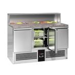 GGM Gastro | Saladette PREMIUM - 1368mm - 3 deuren - RVS |, Verzenden