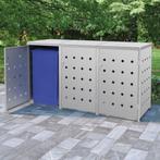 vidaXL Containerberging driedubbel 240 L roestvrij staal, Verzenden, Nieuw