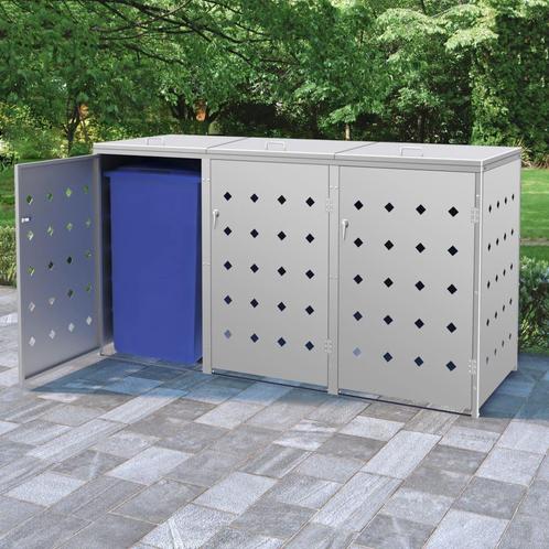 vidaXL Containerberging driedubbel 240 L roestvrij staal, Doe-het-zelf en Verbouw, Overige Doe-het-zelf en Verbouw, Nieuw, Verzenden