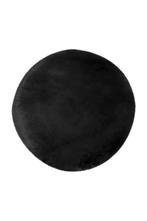 Rond Hoogpolig Vloerkleed | Heaven | Zwart | 160x160 cm, Verzenden, Nieuw