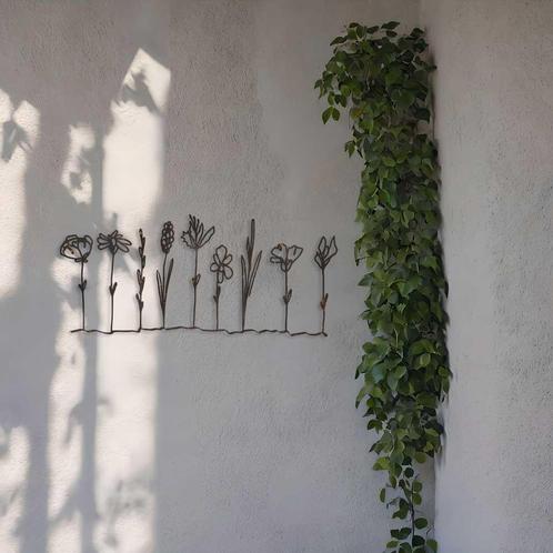 Cortenstaal kunst - Wilde Bloemen - nu 100 euro korting, Tuin en Terras, Tuinwanddecoratie, Nieuw, Verzenden