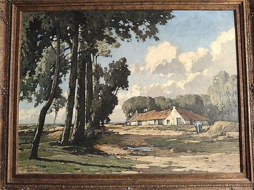 Piet Rackwitsz (1892-1968) - Gezicht op boerderij, Antiek en Kunst, Kunst | Schilderijen | Klassiek