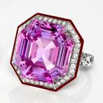 Zonder Minimumprijs - Ring - 14 karaat Witgoud, IGI 29.67 ct, Nieuw