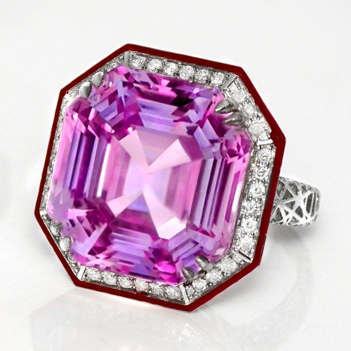 Zonder Minimumprijs - Ring - 14 karaat Witgoud, IGI 29.67 ct, Sieraden, Tassen en Uiterlijk, Ringen