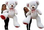 Grote witte knuffelbeer teddybeer met I Love You tekst ge..., Kinderen en Baby's, Speelgoed | Knuffels en Pluche, Ophalen of Verzenden