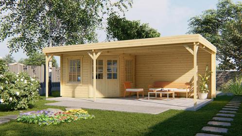Blokhut - Tuinhuis Annette met overkapping, Tuin en Terras, Overige Tuin en Terras, Nieuw, Verzenden