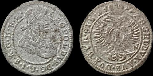 1 kreuzer Austria Holy Roman Empire Habsburg Leopold I Ar..., Postzegels en Munten, Munten | Europa | Niet-Euromunten, Verzenden