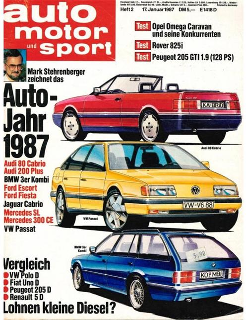 1987 AUTO MOTOR UND SPORT 02 DUITS, Boeken, Auto's | Folders en Tijdschriften