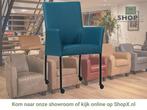 Leren eetkamerstoel Comfort met wieltjes en armleuning -, Huis en Inrichting, Stoelen, Overige kleuren, Nieuw, Leer, Ophalen of Verzenden