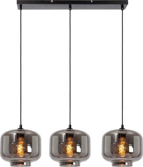 2dekans | Lucide MEDINE - Hanglamp - 3xE27 - Fumé, Huis en Inrichting, Lampen | Hanglampen, Zo goed als nieuw, Ophalen of Verzenden