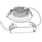 LED inbouwspot Varda Koper 5W 420lm 60º 2700K IP44 | zaag.., Ophalen of Verzenden, Nieuw