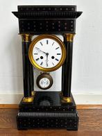 Portico klok Napoleon III geeboniseerd hout, metaal en, Antiek en Kunst, Antiek | Klokken
