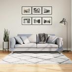 vidaXL Vloerkleed PAMPLONA shaggy hoogpolig 160x160 cm crème, Huis en Inrichting, Verzenden, Nieuw