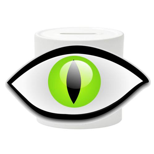 Spaarpot - Groene Poezen Ogen NIEUW, Verzamelen, Spaarpotten, Nieuw, Ophalen of Verzenden