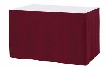 Tafelrok ongeplooid 410x73cm kleur bordeaux - outlet