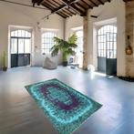 Turquoise vintage - Vloerkleed - 266 cm - 154 cm - met, Huis en Inrichting, Stoffering | Tapijten en Kleden, Nieuw