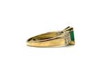 Ring - 18 karaat Geel goud - 2.00ct. tw. Smaragd - Diamant, Sieraden, Tassen en Uiterlijk, Ringen, Nieuw
