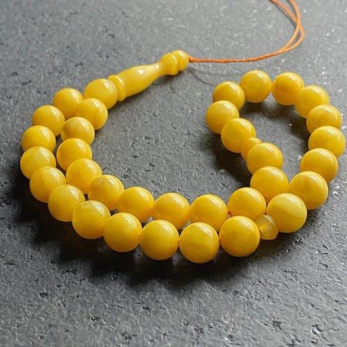 Tesbih amber kralen gebedenrozen - Barnsteen - Baltic amber, Verzamelen, Dierenverzamelingen