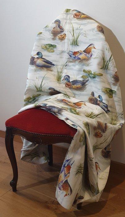 TESSUTO Landhuis in Engelse stijl met Wilde eenden -, Antiek en Kunst, Antiek | Kleden en Textiel