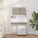 vidaXL Kaptafel met plank met opslag Wit 79 x 41 x 135 cm, Huis en Inrichting, Tafels | Kaptafels, Verzenden, Nieuw