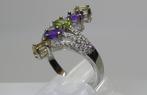 amethist Ring - Hoogte: 24 mm - Breedte: 23 mm- 4.4 g - (1)