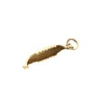 Gouden hanger van een Vikingboot (ketting hanger, geelgoud), Ophalen of Verzenden, Gebruikt, Goud, Overige merken