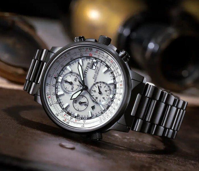 Citizen - Collezione Promaster SKY Crono Pilot Acciaio, Sieraden, Tassen en Uiterlijk, Horloges | Heren